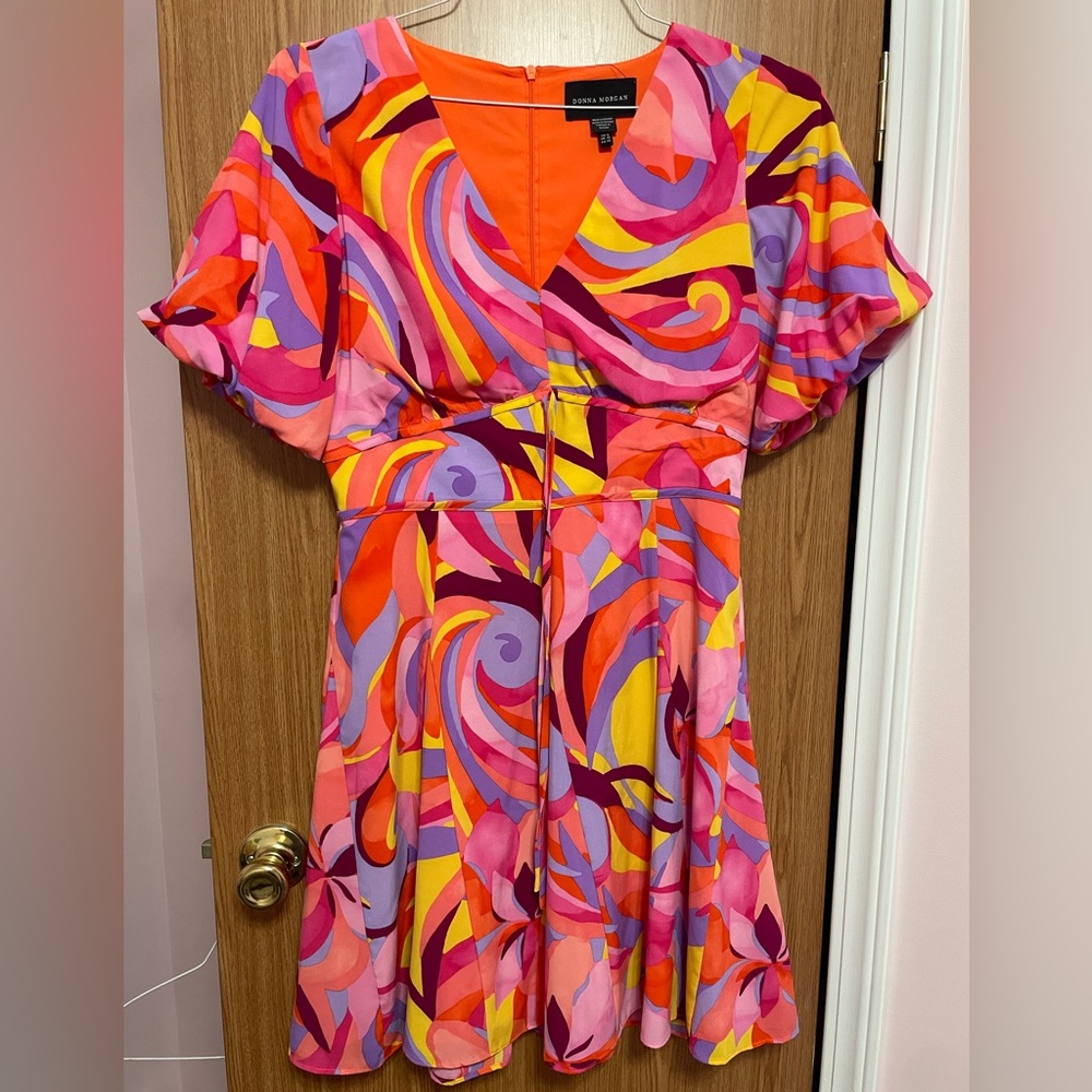 Donna Morgan Colorful Swirl Dress